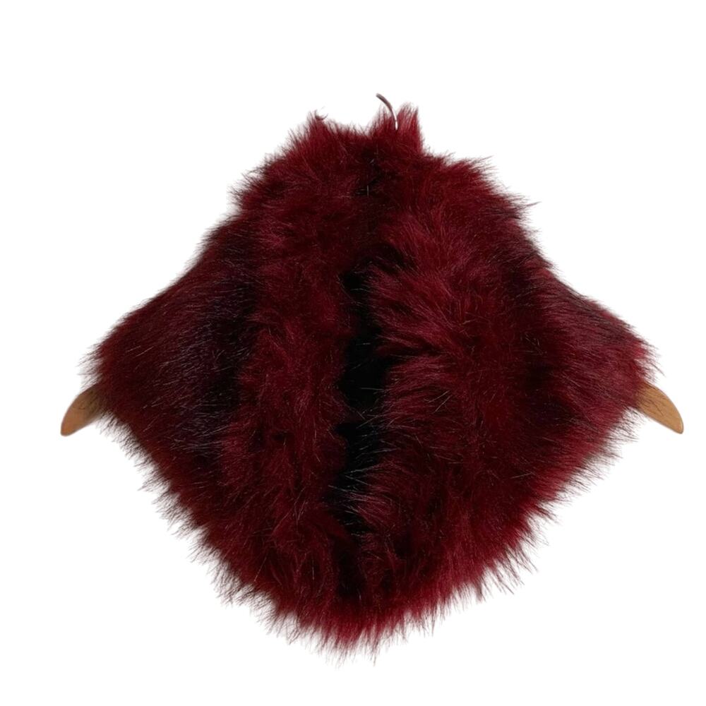 J. McLaughlin burgundy faux fur neck warmer